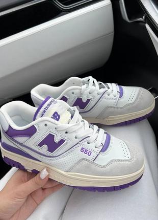 Кроссовки new balance 550 white violet6 фото