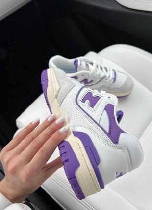 Кроссовки new balance 550 white violet8 фото