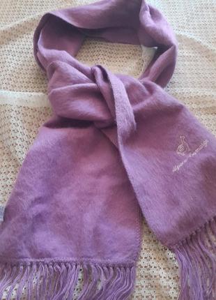 Альпака сиреневый шарф из пера alpaca camargo