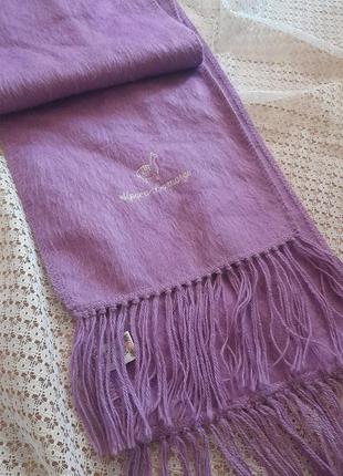 Альпака сиреневый шарф из пера alpaca camargo