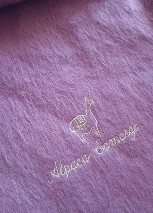 Альпака сиреневый шарф из пера alpaca camargo