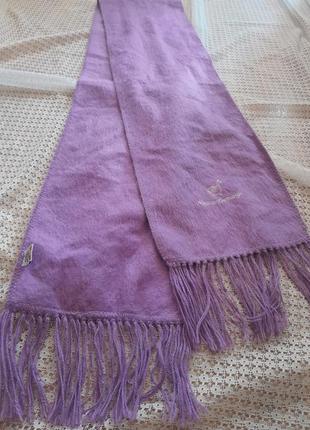 Альпака сиреневый шарф из пера alpaca camargo