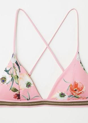 Лиф от купальника розовый h&amp;m eur 40 75c новый с биркой