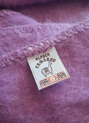 Альпака сиреневый шарф из пера alpaca camargo