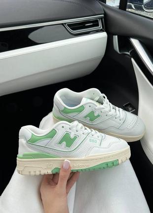 Кроссовки new balance 550 white green new3 фото