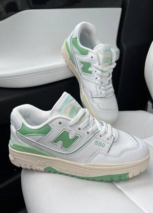 Кроссовки new balance 550 white green new2 фото