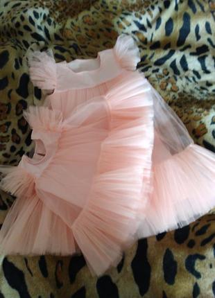 Платье пышное фатиновое на утренники
