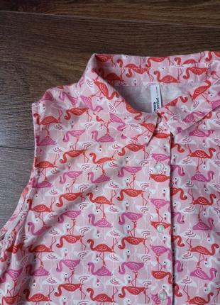 Рожева блуза з фламінго, розмір s