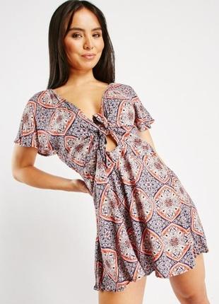 Гарний легкий комбінезон ромпер віскоза в принт