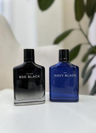 Navy black + 800 black чоловічі парфуми zara