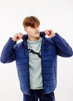 Мужская куртка puma ess+ padded jacket синий l (7d84934906 l)