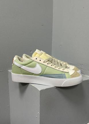 Найк блейзер лов 77 вінтаж nike Da5380-102 blazer low '77 vintage leather 'green beige'