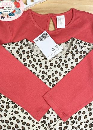 Детский хлопковый лонгслив / реглан / кофта  h&m 3