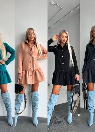 Платье
ткань: креп-костюмка - очень хорошее качество
размеры: 42-44, 44-46
цвета: песок, черный, графит, мор.волна