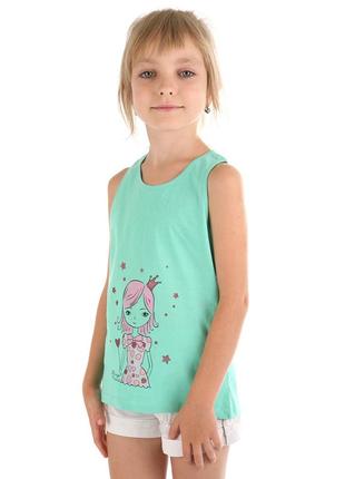 Футболка фламинго для девочки , рост 116 см, майка