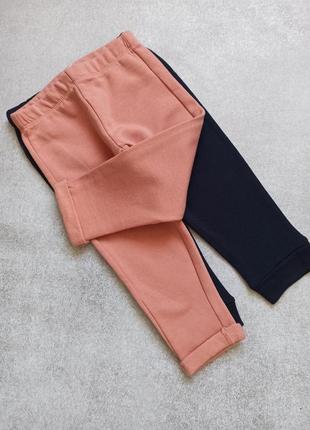 Спортивные штаны для девочек, утепленные набор 2 шт, 92 размер, 24-30 мес, ovs