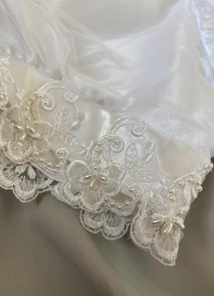 Винтажное свадебное платье с рукавами буфами6 фото