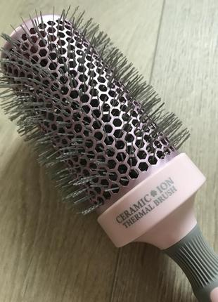 Брашинг для волосся salon professional ceramic ion thermal brush pink 45мм2 фото