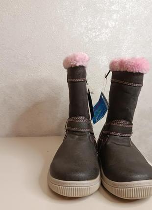 Теплые зимние ботинки сапожки на девочку 27 28 29 30 размеры5 фото