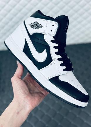 Кросівки чоловічі шкіряні nike air retro jordan 1 кросовки найк джордан 1 шкіра1 фото