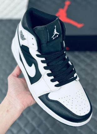 Кросівки чоловічі шкіряні nike air retro jordan 1 кросовки найк джордан 1 шкіра8 фото