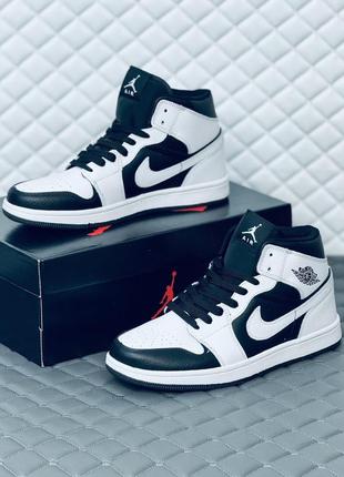 Кросівки чоловічі шкіряні nike air retro jordan 1 кросовки найк джордан 1 шкіра3 фото