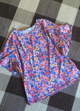 Цветочная летняя блуза1 фото