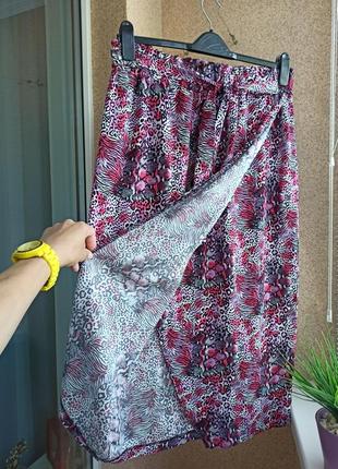 Красивая стильная летняя юбка миди на запах 100% вискоза3 фото