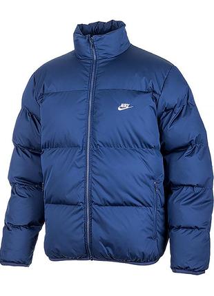 Мужская куртка nike club puffer синий l (7dfb7368-410 l)