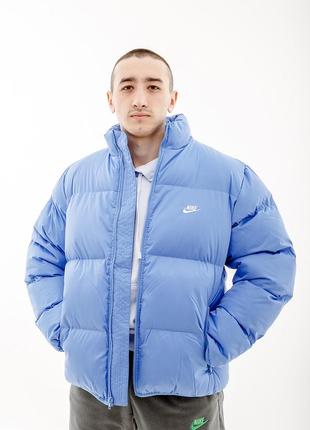 Мужская куртка nike club puffer голубой l (7dfb7368-450 l)