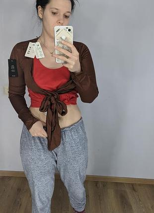 Болеро від na-kd коричнове 🪺 шоколадна кофта