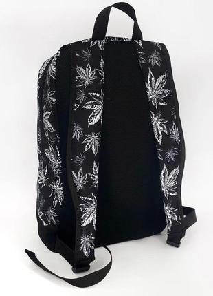 Рюкзак з принтом гербарій, рюкзак з листям коноплі2 фото