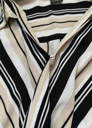 Шикарна смугаста блуза блузка на запах в полоску4 фото