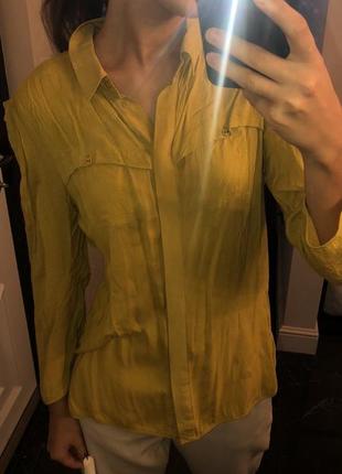 Женская рубашка блуза желтая max &amp;co оригинал2 фото