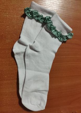 Білі носочки з рюшами, розмір 34-36