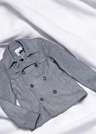 Стильное мужское пальто с карманами topman шерсть этикетка