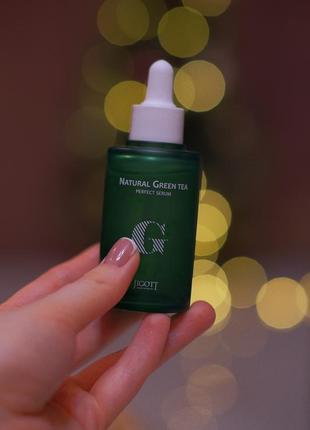 Сыворотка для лица с зеленым чаем - jigott natural green tea perfect serum, 50 мл2 фото
