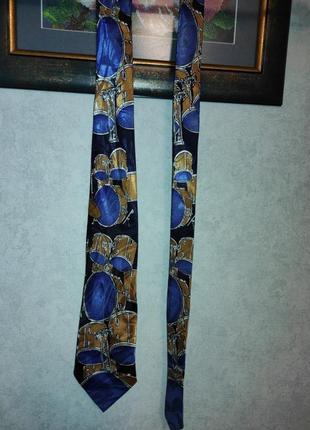 Оригінальна краватка у вінтажному стилі принт ударники, барабани4 фото