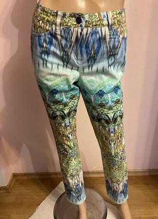 Хлопковые зауженные принтовые брюки /m / brend best connection