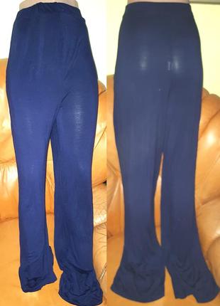 Літні легкі штани темно сині boohoo 12-403 фото