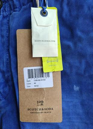 Чоловічі плотні штани freeman slim taper fit scotch&soda amsterdam blauw8 фото