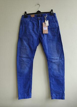 Чоловічі плотні штани freeman slim taper fit scotch&soda amsterdam blauw