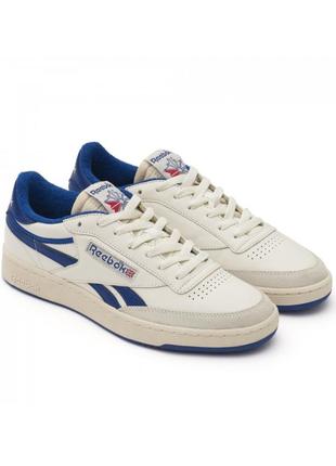 Гкіряні білі чоловічі кеди reebok club c revenge vintage 45-46 розмір