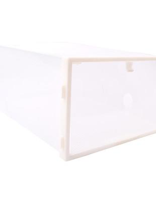 Пластиковий складаний контейнер для взуття, білий