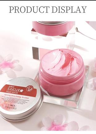 Очищающая маска для лица с белой глиной и экстрактом сакуры laikou japan sakura mud mask5 фото