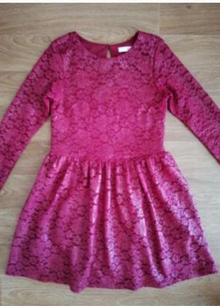 Платье гипюровое нарядное m&s 9-11 лет