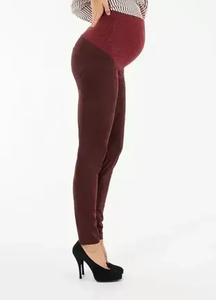 Удобные бордовые джинсы, штаны для беременных h&m1 фото