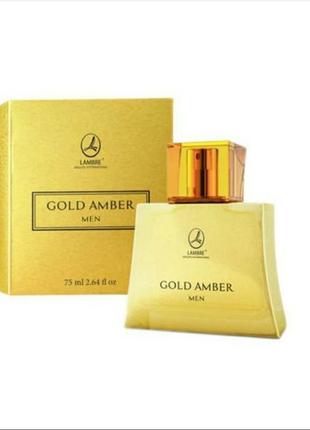 Мужская туалетная вода gold amber men lambre