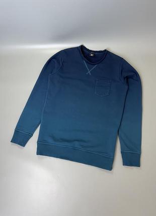 Базовый синий свитшот fsbn в градиент, голубой, голубой, однотонный, стильный, фсбн, кофта, худые, толстовка, пуловер