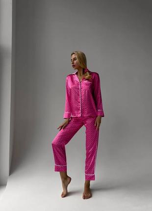 Домашний костюм, пижама женская, розовая4 фото